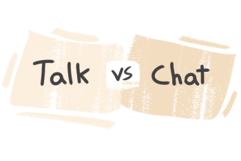 What is the difference between 'talk' and 'chat'?