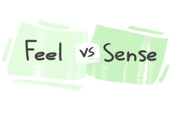 What is the difference between 'feel' and 'sense'?