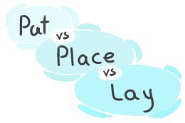 What is the difference between 'put' and 'place' and 'Lay'?