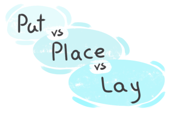 What is the difference between 'put' and 'place' and 'Lay'?