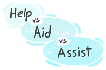 What is the difference between 'help' and 'aid' and 'assist'?