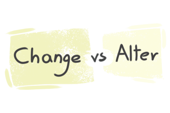 What is the difference between 'change' and 'alter'?