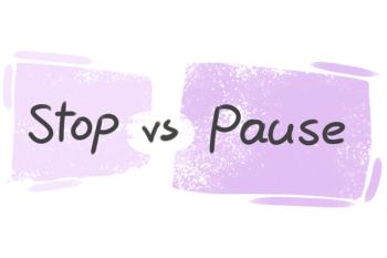 What is the difference between 'stop' and 'pause'?