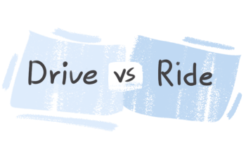 What is the difference between 'drive' and 'ride'?