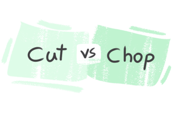 What is the difference between 'cut' and 'chop'?