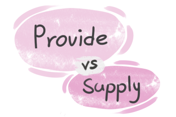 What is the difference between 'provide' and 'supply'?