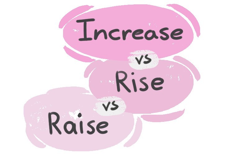 What is the difference between 'increase' and 'raise' and 'rise'?, and ...