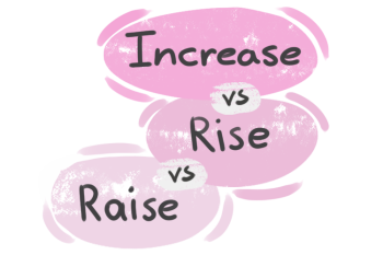 What is the difference between 'increase' and 'raise' and 'rise'?
