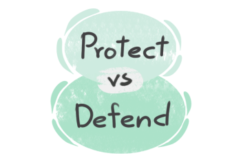 What is the difference between 'protect' and 'defend'?