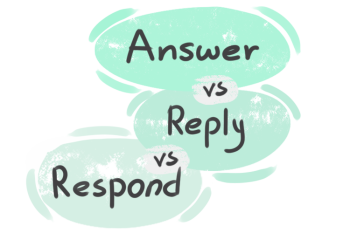 What is the difference between 'answer' and 'reply' and 'respond'?