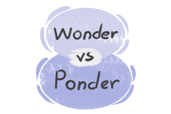 What is the difference between 'wonder' and 'ponder'?