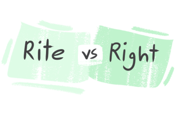 "Rite" vs. "Right" in English