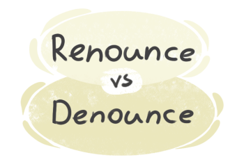 "Renounce" vs. "Denounce" in English