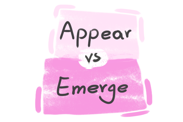 What is the difference between 'appear' and 'emerge'?