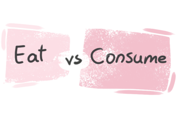 What is the difference between 'eat' and 'consume'?