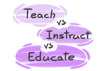 What is the difference between 'teach' and 'instruct' and 'educate'?