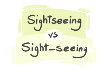 "Sightseeing" vs. "Sigh seeing" in English