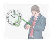 to [watch] the clock