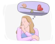 to [let] {one's} heart rule {one's} head