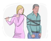 to [wrap|twist|wind] {sb} around {one's} (little|) finger