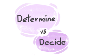 What is the difference between 'decide' and 'determine'?