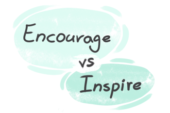 What is the difference between 'encourage' and 'inspire'?