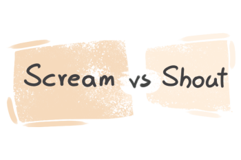 What is the difference between 'scream' and 'shout'?
