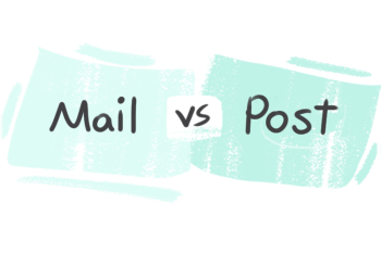 What is the difference between 'mail' and 'post'?