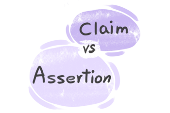 What is the difference between 'claim' and 'assertion'?