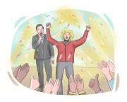 let's hear it for {sb}