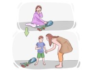 to [cover] (up|) for {sb}