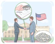 to [feather] {one's} (own|) nest