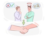 against {one's} better judgment