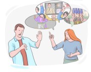 to [bury|have] {one's} head in the sand