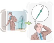 to [slip] {one's} (mind|memory)