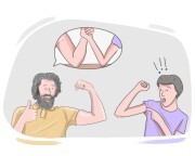 small dog, tall weeds