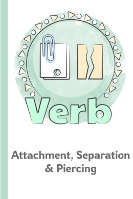 Categorized English Verbs of Attachment, Separation, and Piercing