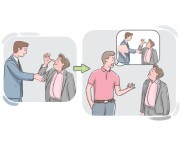 to [mind] {one's} p's and q's