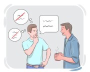 watch {one's} [mouth]