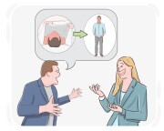 to [knock] {sb} down with a feather