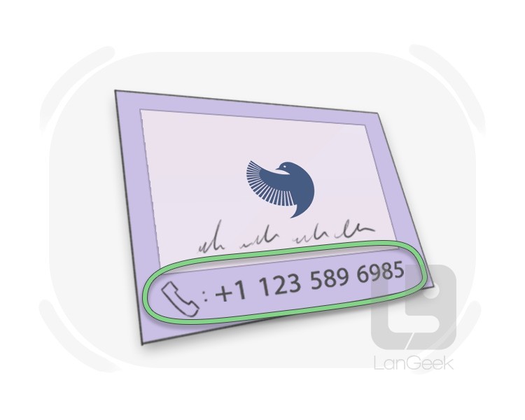 telephone number definition and meaning