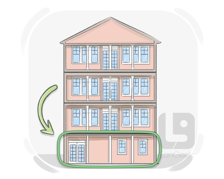 downstair definition and meaning