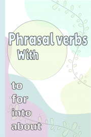 Frasala verb som använder "Into", "Till", "Om" och "För"