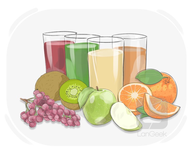 fruit juice definition and meaning