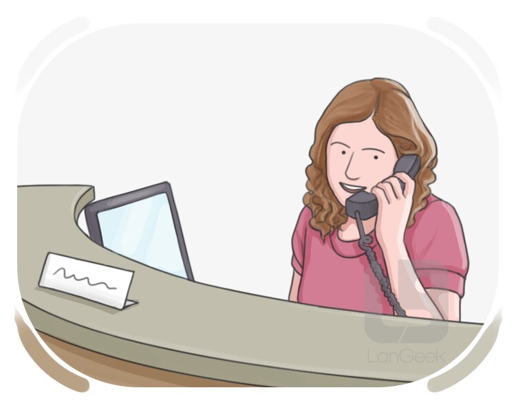 receptionist definition and meaning