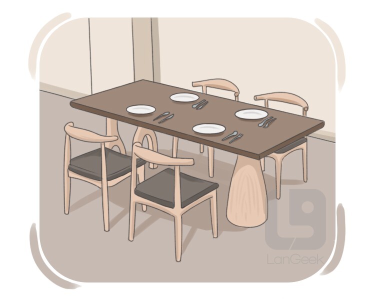 dining table definition and meaning