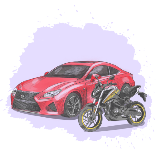 Cars and Motorcycles