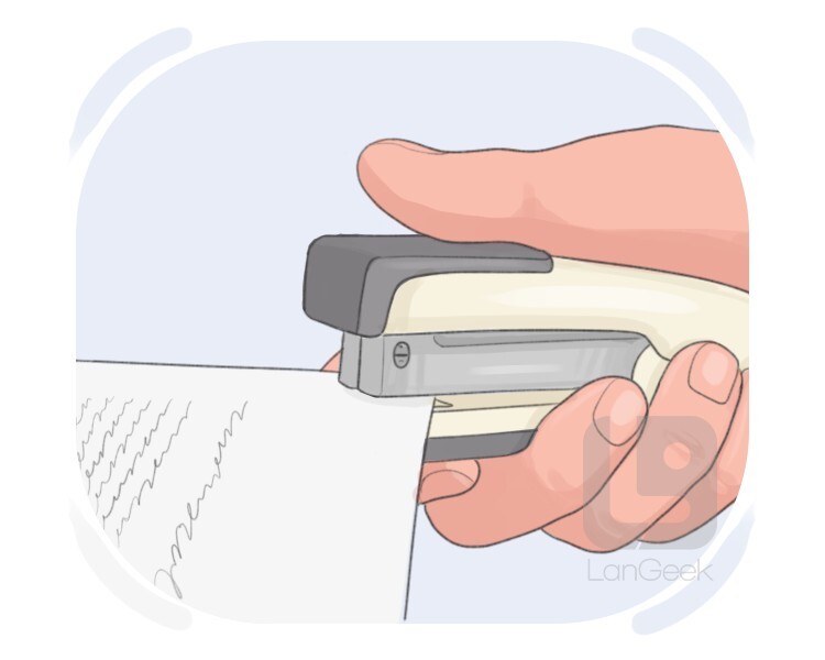 to staple definition and meaning