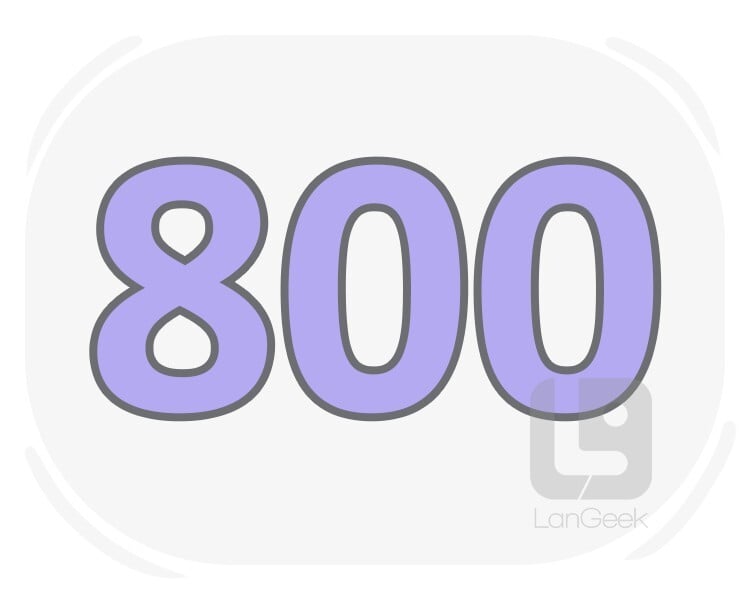 ochocientos definition and meaning