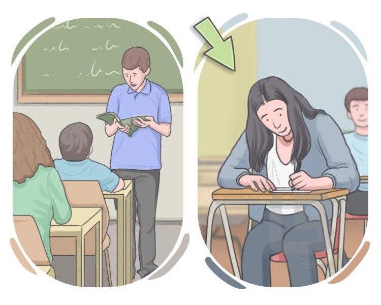 in writing definition and meaning